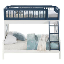 Load image into Gallery viewer, ACME Furniture Farah Twin Over Full Bunk Bed For Kids in White &amp; Navy - Freddie and Sebbie