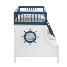 Load image into Gallery viewer, ACME Furniture Farah Twin Over Full Bunk Bed For Kids in White &amp; Navy - Freddie and Sebbie