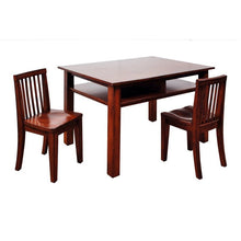 Load image into Gallery viewer, AFG Baby Furniture Newton Kid&#39;s 3 Piece Table and Chair Set - Mahogany - Freddie and Sebbie