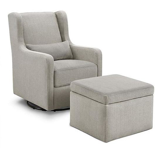 Carter's by DaVinci® Adrian Swivel Glider with Storage Ottoman - Freddie and Sebbie