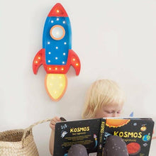 Load image into Gallery viewer, Night Lights For Kids - Rocket Ship Lamp by Little Lights 
