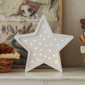 Night Lights For Kids - Star Lamp by Little Lights - White